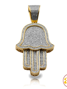 10KY 0.70CTW DIAMOND HAMZA PENDANT