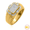 10KY 0.25CTW MICROPAVE DIAMOND MENS 3-D RECTANGLE