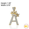 10KY 0.40CTW DIAMOND INITIAL WITH CROWN PENDANT -