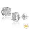 10KW 0.25CTW DIAMOND CONCAVE DISC EARRINGS