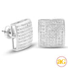 10KW 0.40CTW DIAMOND SQUARE DOME EARRINGS