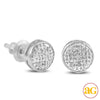 10KW 0.05CTW DIAMOND ROUND DOME EARRINGS