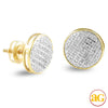 10KY 0.15CTW DIAMOND ROUND DOME EARRINGS