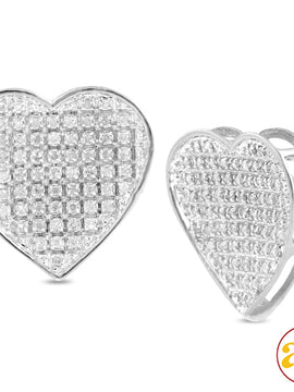 10KW 0.40CTW DIAMOND INVERTED HEART EARRINGS