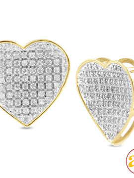 10KY 0.40CTW DIAMOND INVERTED HEART EARRINGS