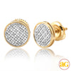 10KY 0.10CTW DIAMOND ROUND FLAT EARRINGS