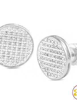 10KW 0.20CTW DIAMOND ROUND FLAT EARRINGS