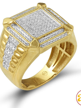 10KY 0.75CTW DIAMOND MENS RING