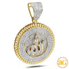 10KY 1.00CTW DIAMOND ALLAH MEDALLION WITH ROPE