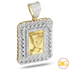 10KY 1.50CTW DIAMOND NEFERTITI DOGTAG WITH MIAMI C