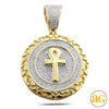 10KY 0.80CTW DIAMOND ANKH CROSS MEDALLION WITH