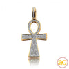 10KY 0.40CTW DIAMOND ANKH CROSS PENDANT