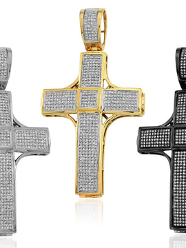 10KW 1.50CTW MICRO-PAVE CROSS