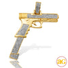 10KY 0.65CTW DIAMOND GUN PENDANT - EXTENDED CLIP