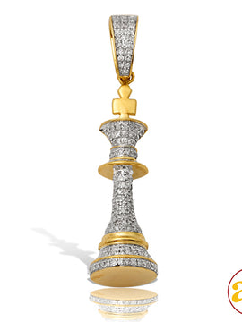 10KY 0.40CTW DIAMOND CHESS PIECE PENDANT