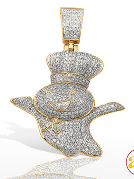 10KY 1.25CTW DIAMOND "DOUGH BOY" PENDANT