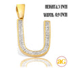 10KY 0.20CTW DIAMOND INITIAL PENDANT - &quot;U&quot;