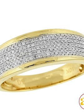 10KY 0.40CTW DIAMOND MENS MICROPAVE BAND