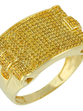 10KY 1.00CTW YELLOW DIAMOND MENS RING