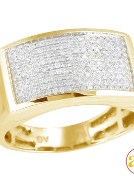 10KY 0.50CTW FANCY DIAMOND MENS RING