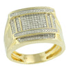 10KY 0.70CTW FANCY DIAMOND MENS RING