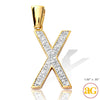 10KY 0.20CTW DIAMOND INITIAL PENDANT - &quot;X&quot;