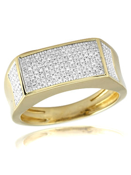 10KY 0.35CTW MICRO PAVE DIA MENS RING