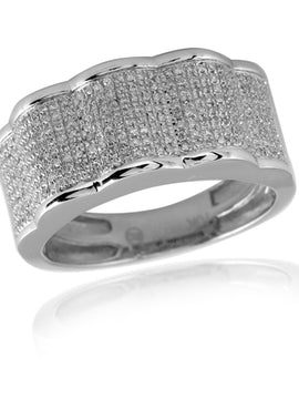 10KW 0.60CTW MICROPAVE DIA MENS RING