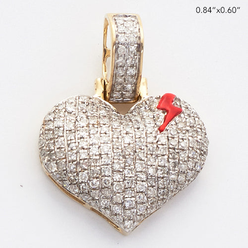 10KY 0.55CTW DIAMOND HEART PENDANT