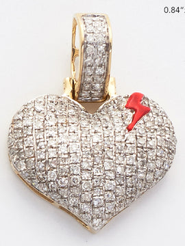 10KY 0.55CTW DIAMOND HEART PENDANT