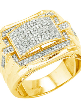 10KY 0.75CTW DIAMOND FANCY MENS RING