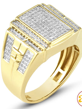 10KY 0.50CTW DIAMOND MENS RIING