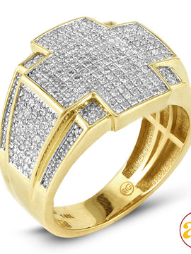 10KY 1.15CTW DIAMOND MENS RING