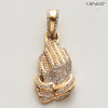 10KY 0.35CTW DIAMOND PRAYING HANDS PENDANT