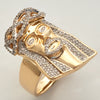 10KY 0.85CTW DIAMOND JESUS HEAD MENS RING