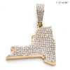 10KY 0.50CTW DIAMOND 3D STATE PENDANT