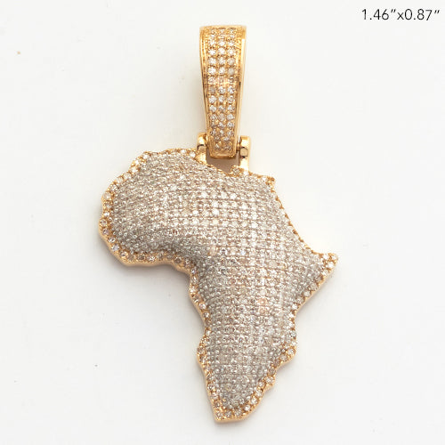 10KY 1.10CTW DIAMOND AFRICA BUBBLE PENDANT