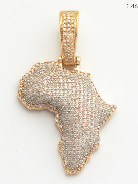 10KY 1.10CTW DIAMOND AFRICA BUBBLE PENDANT