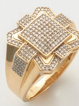 10KY 0.60CTW MICROPAVE DIAMOND MENS RING