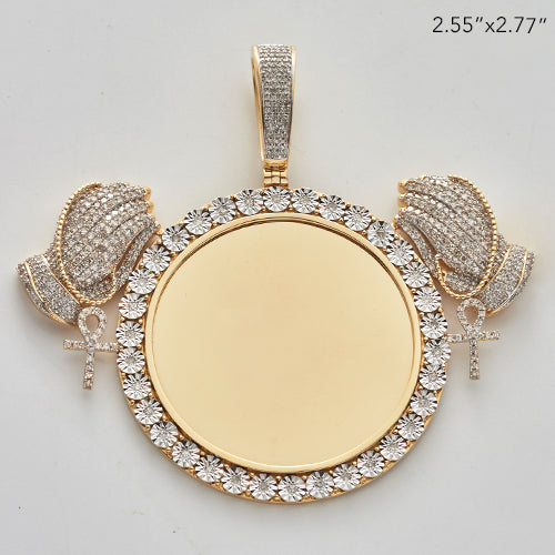 10KY 2.40CTW ILLUSION DIAMOND MEMORY PENDANT WITH