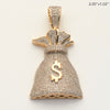 10KY 2.20CTW DIAMOND MONEY BAG PENDANT