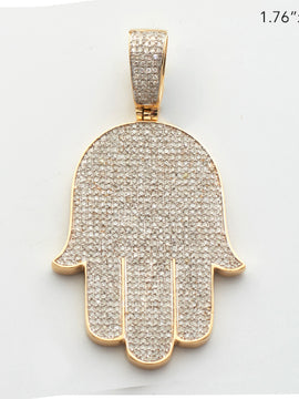 10KY 1.15CTW MICROPAVE DIAMOND HAZA PENDANT