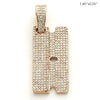 10KY 1.20CTW MICROPAVE DIAMOND RAZOR BLADE PENDANT