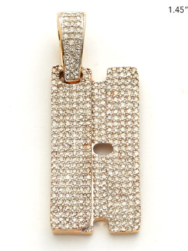 10KY 1.20CTW MICROPAVE DIAMOND RAZOR BLADE PENDANT