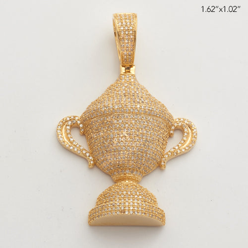 10KY 1.30CTW MICROPAVE DIAMOND TROPHY PENDANT