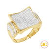 10KY 0.80CTW DIAMOND MENS KITE HEAD RING