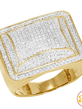 10KY 0.90CTW DIAMOND MENS RING