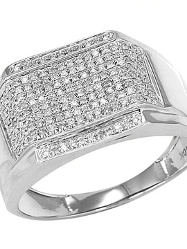 10KW 0.40CTW MICROPAVE DIAMOND MENS RING