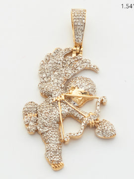 10KY 0.65CTW DIAMOND CHERUB PENDANT