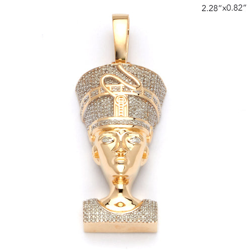 14KY 1.50CTW MICROPAVE DIAMOND NEFERTITTI PENDANT